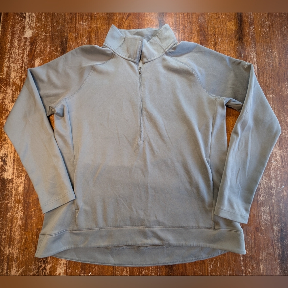 Columbia Gray 1/4 Zip Pullover Unisex Large Activewear Hiking Outdoors Casual